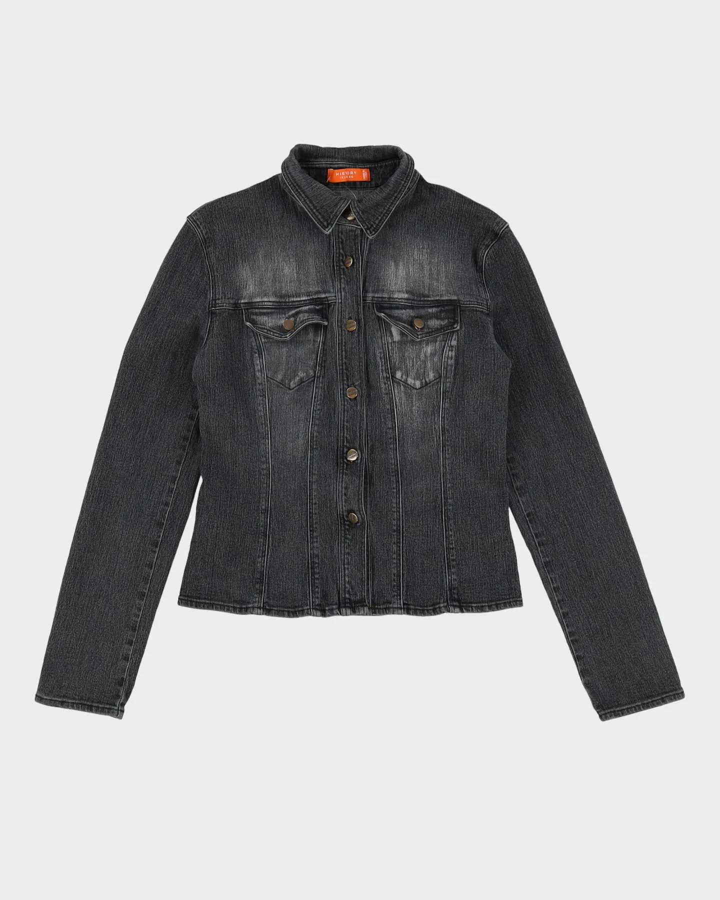 00s Y2K Iceberg X Snoopy Peanuts Grey Denim Jacket - M