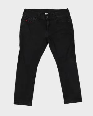 00s Y2K True Religion Black Jeans - W36 L27