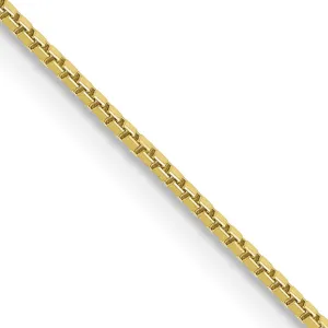 10KT Yellow Gold 22-inch 0.9MM Lobster Clasp Box Chain