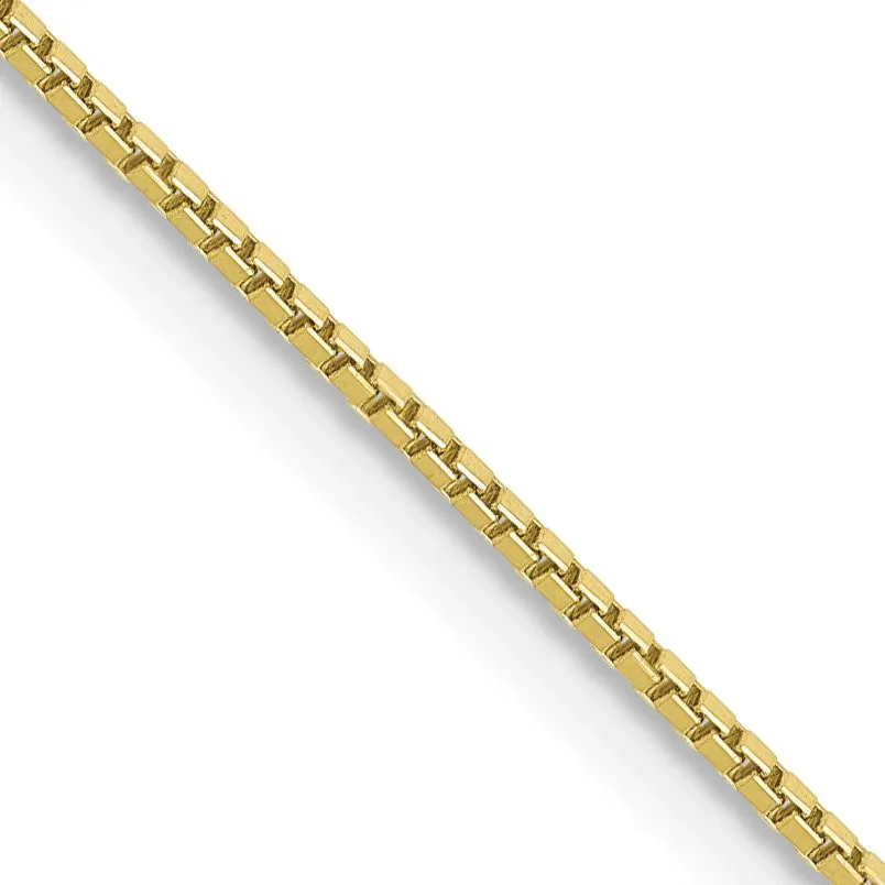10KT Yellow Gold 22-inch 0.9MM Lobster Clasp Box Chain