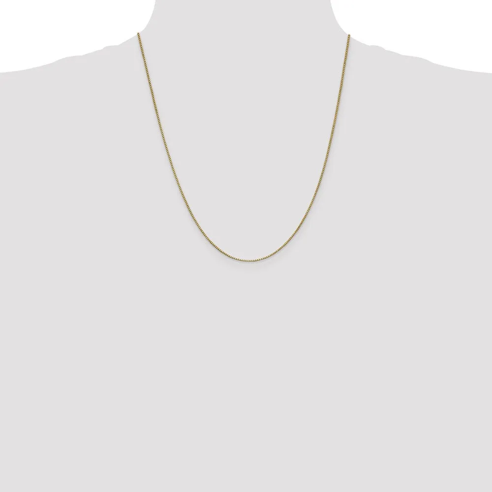 10KT Yellow Gold 22-inch 1MM Lobster Clasp Box Chain