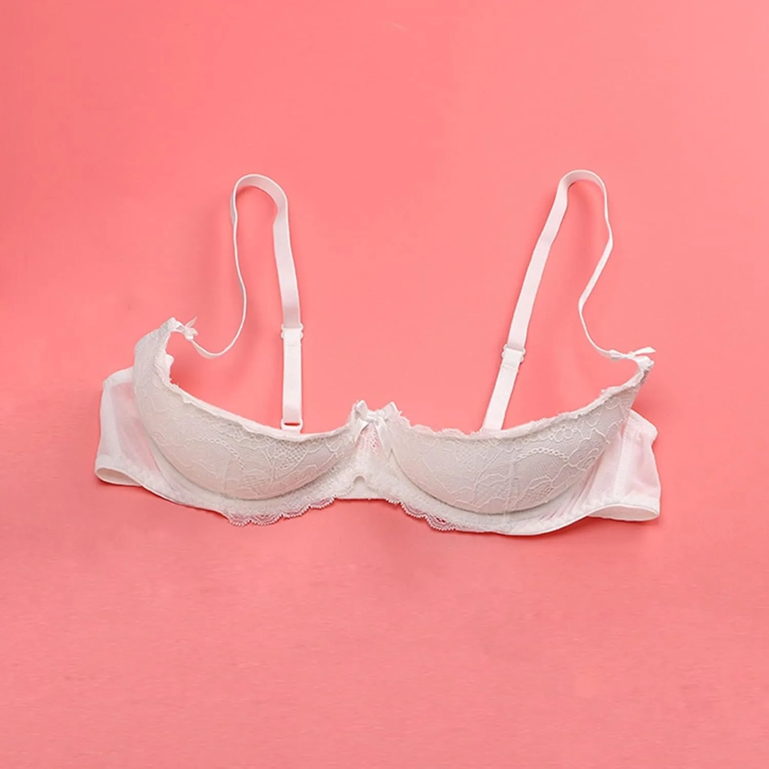 1/4 Cup Bras for Women Sexy Push Up Underwire Lace Bra See Through Shelf Bra Tops Lingerie Padded Balconette Bandeau