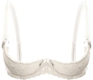 1/4 Cup Bras for Women Sexy Push Up Underwire Lace Bra See Through Shelf Bra Tops Lingerie Padded Balconette Bandeau