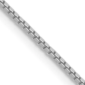 14KT White Gold 16-inch 1MM Lobster Clasp Box Chain