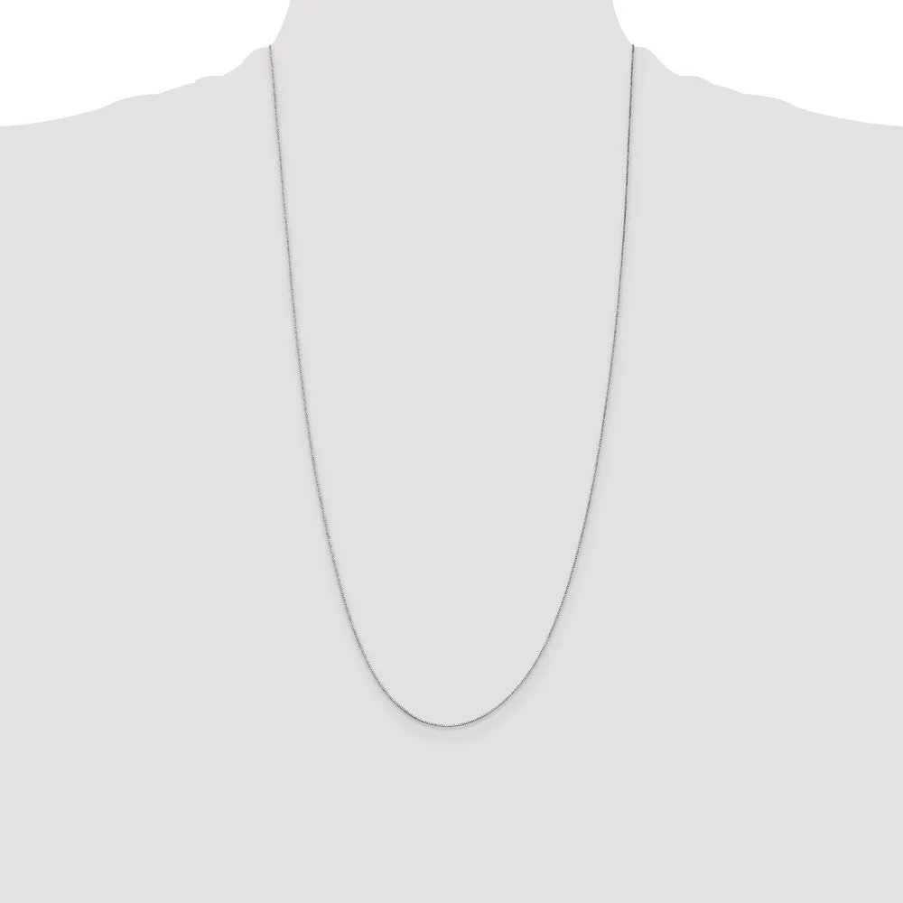 14KT White Gold 28-inch 0.5MM Box Pendant Chain