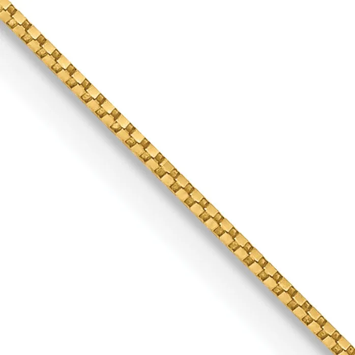 14KT Yellow Gold 14-inch 0.7MM Box Pendant Chain