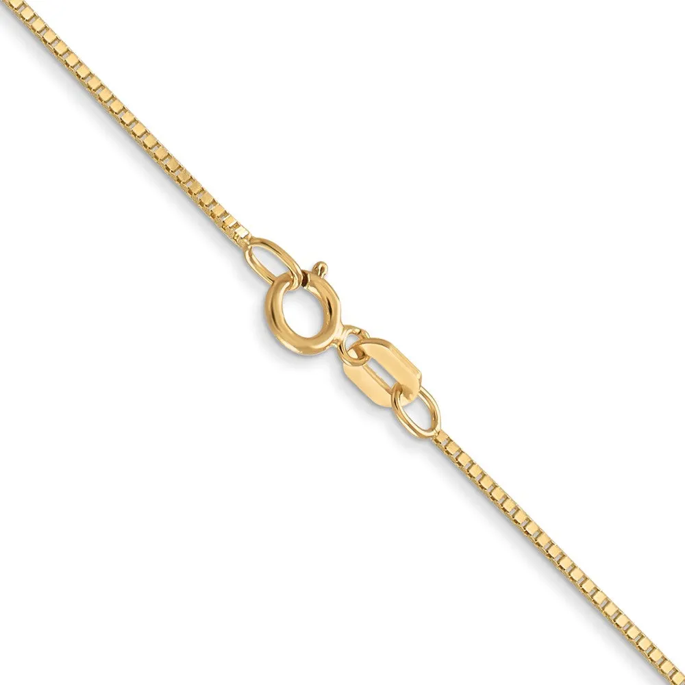 14KT Yellow Gold 14-inch 0.7MM Box Pendant Chain