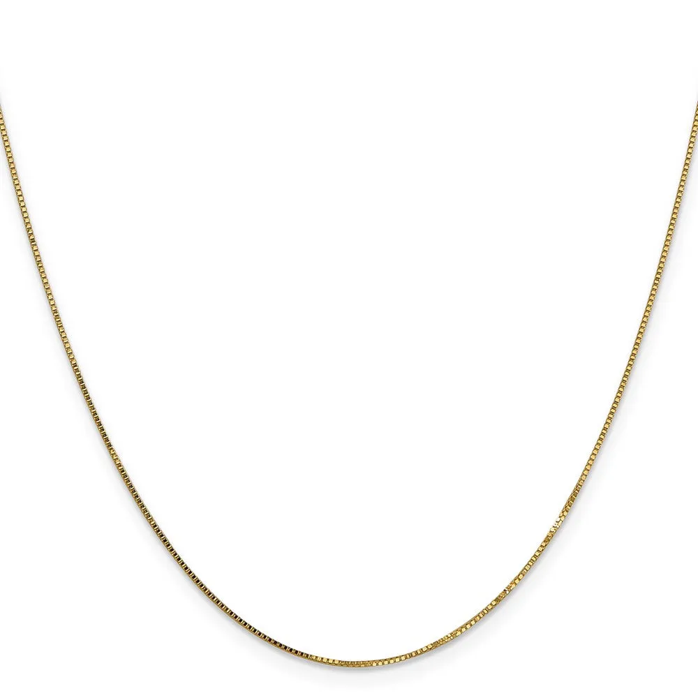 14KT Yellow Gold 14-inch 0.7MM Box Pendant Chain