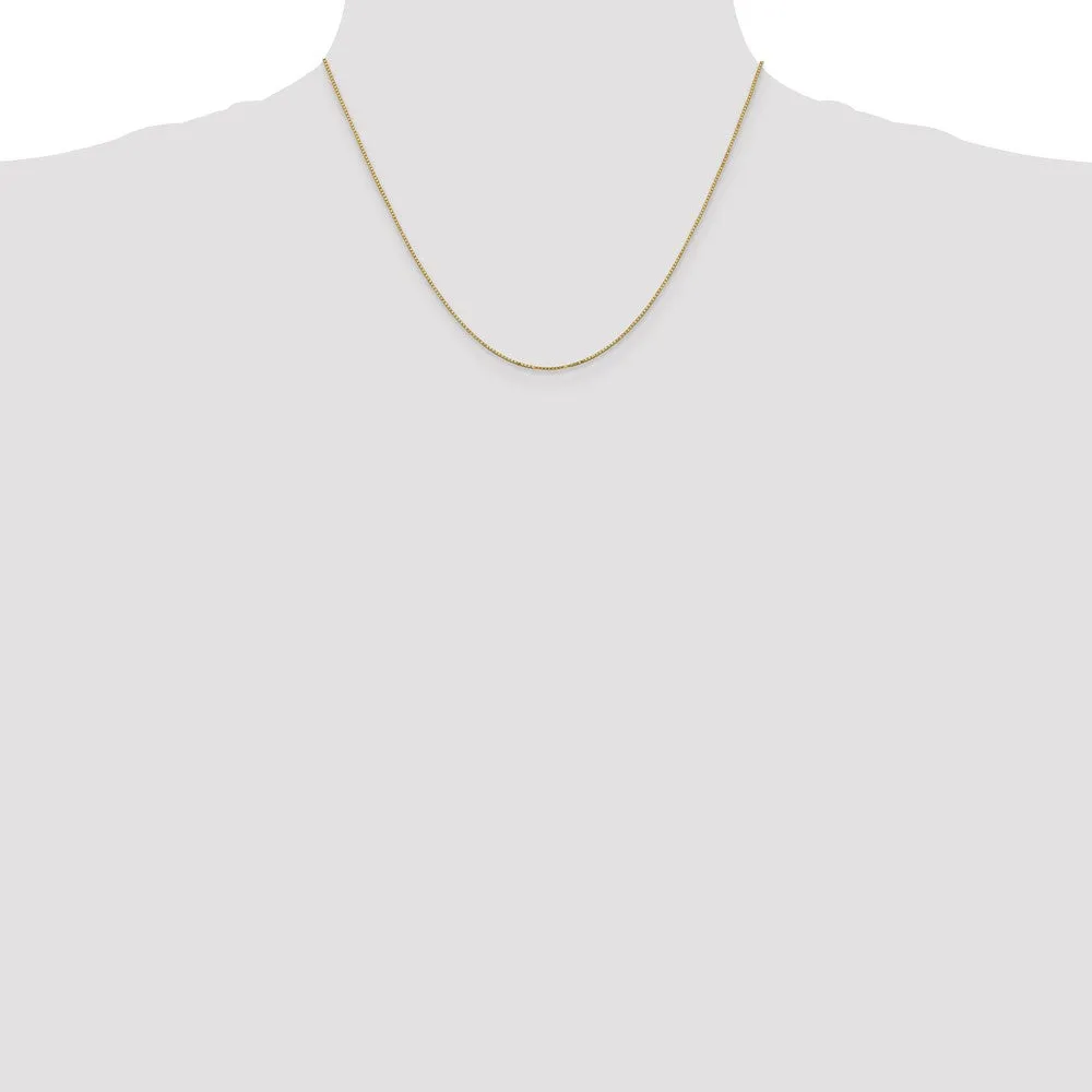 14KT Yellow Gold 18-inch 0.9MM Box Pendant Chain