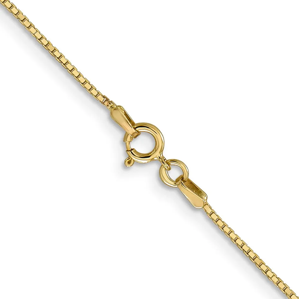 14KT Yellow Gold 18-inch 0.9MM Box Pendant Chain