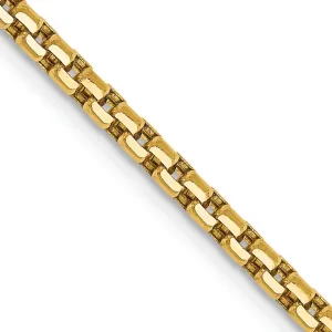 14KT Yellow Gold 18-inch 2.45MM Lobster Clasp Box Chain