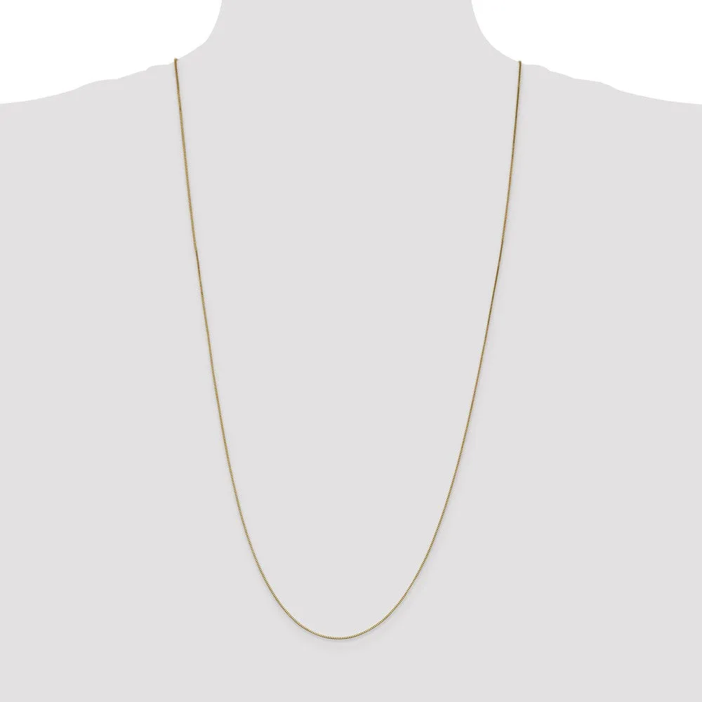 14KT Yellow Gold 30-inch 0.7MM Lobster Clasp Box Chain