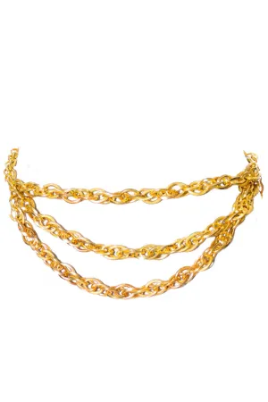 1980's Vintage Gold Metal Chain Belt Vintage