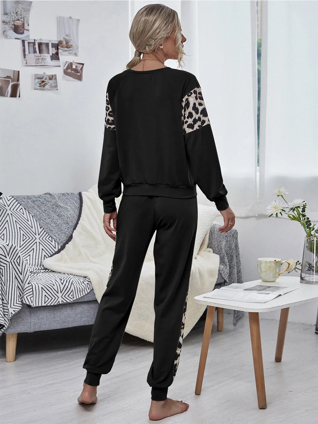 2 Piece Leopard Print Jump Suit Set