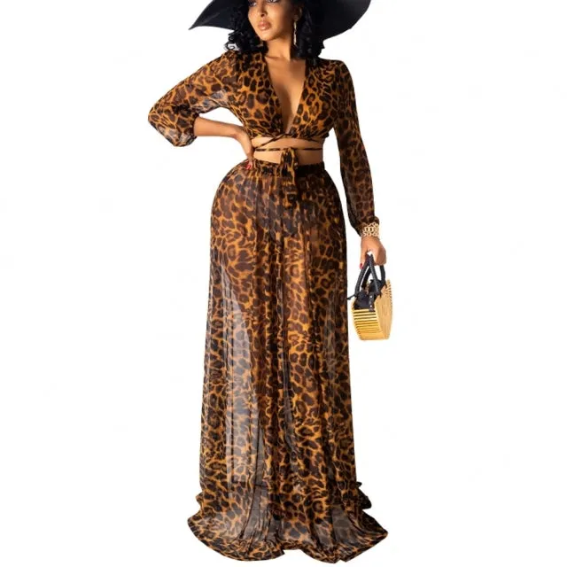 2 Piece Women's Sets Top And Long Skirt Summer Autumn Dashiki African Long Sleeve Two Piece Sets Outfit Africa Clothing