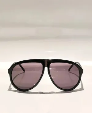 2000s YVES SAINT LAURENT OVERSIZED AVIATOR BLACK SUNGLASSES