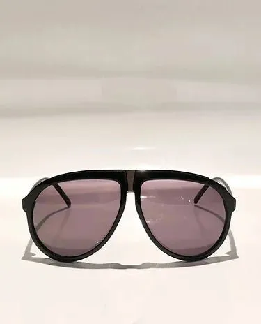 2000s YVES SAINT LAURENT OVERSIZED AVIATOR BLACK SUNGLASSES