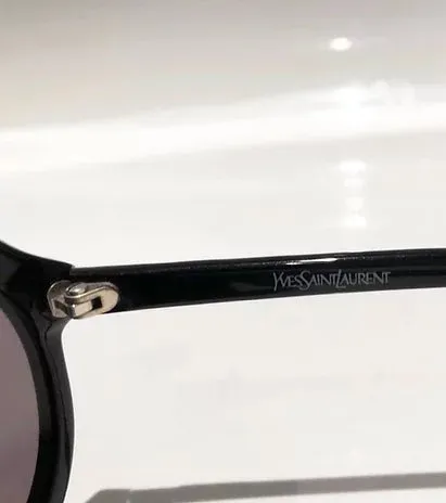 2000s YVES SAINT LAURENT OVERSIZED AVIATOR BLACK SUNGLASSES