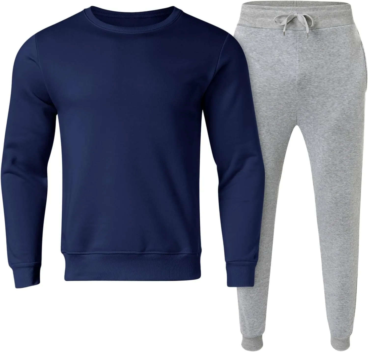 2023 Mens 2 Piece Outfits Tracksuit Set Winter Long Sleeve T Shirt Pants Set Fashion Stylish Plus Size Jogger Suit Sweatsuit