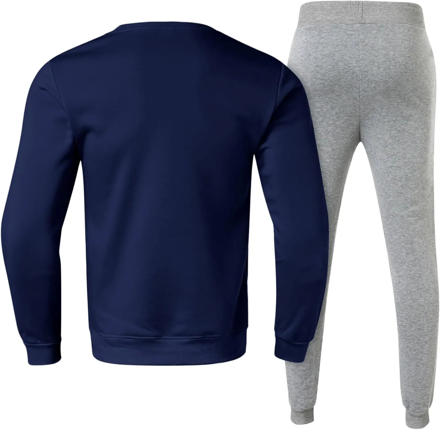 2023 Mens 2 Piece Outfits Tracksuit Set Winter Long Sleeve T Shirt Pants Set Fashion Stylish Plus Size Jogger Suit Sweatsuit