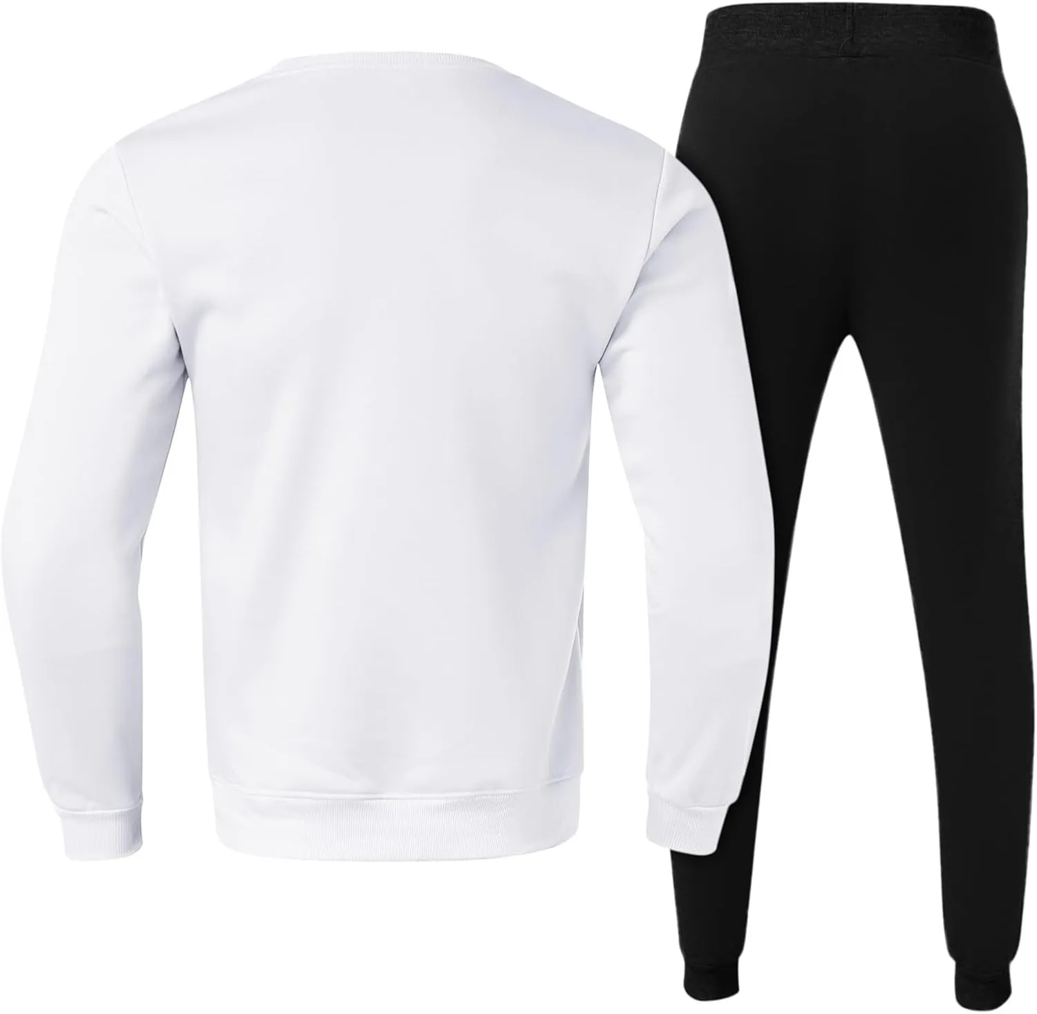 2023 Mens 2 Piece Outfits Tracksuit Set Winter Long Sleeve T Shirt Pants Set Fashion Stylish Plus Size Jogger Suit Sweatsuit