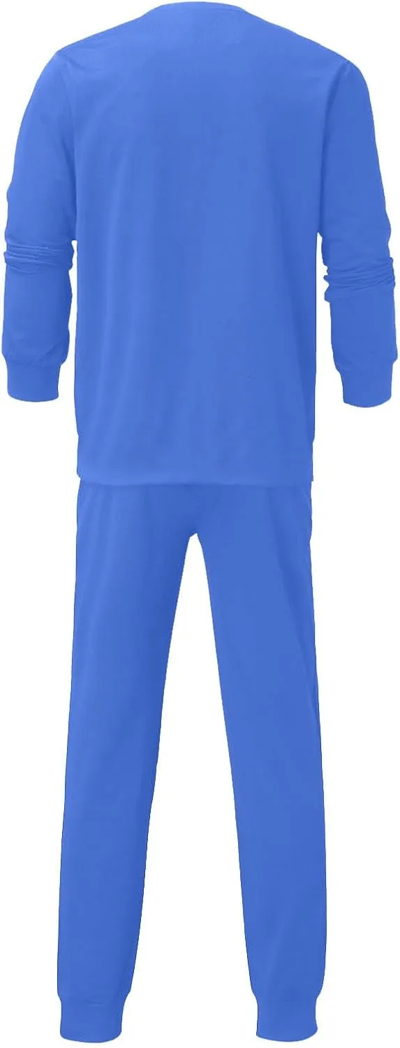 2023 Men's Tracksuit 2 Piece Long Sleeve Pullover Sweatpants Jogging Sets Stylish Plain Track Suit Athletic Casual Sweatsuit