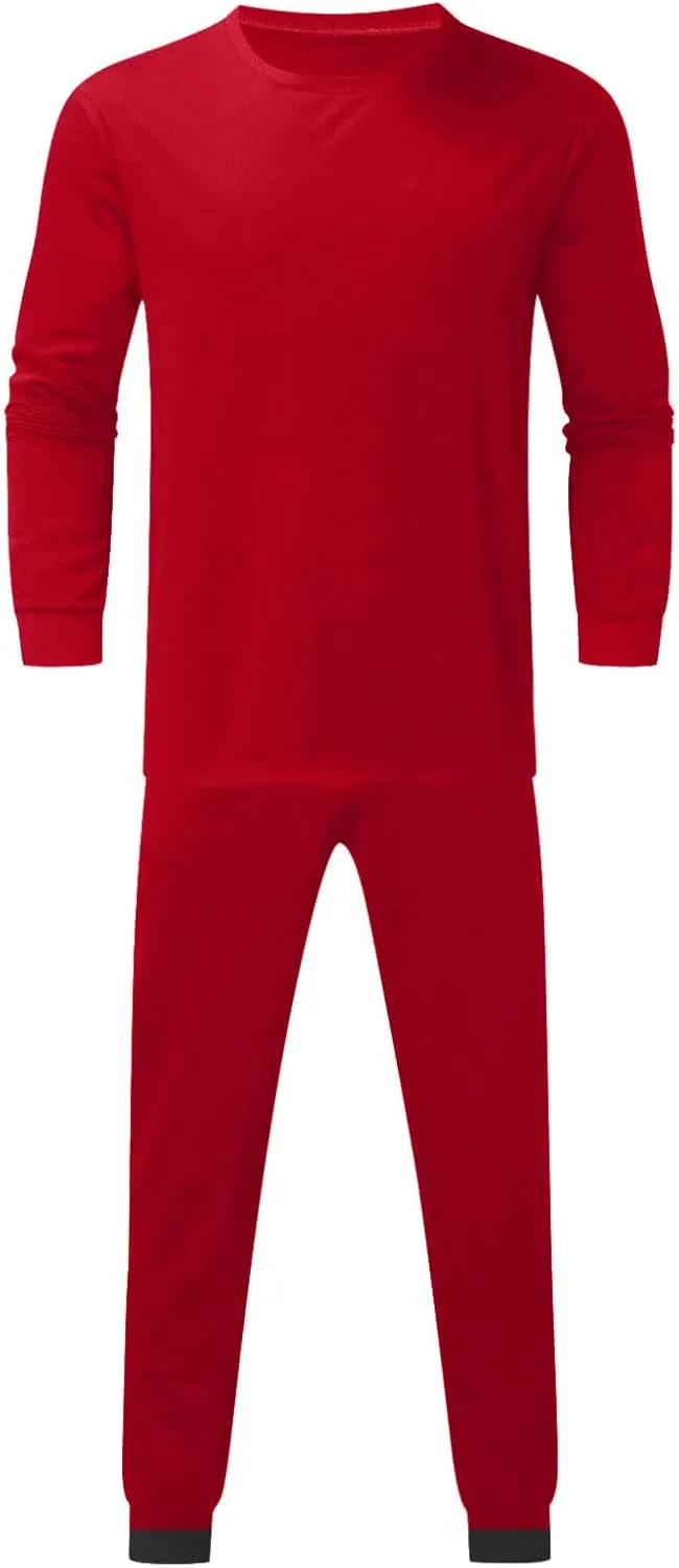 2023 Men's Tracksuit 2 Piece Long Sleeve Pullover Sweatpants Jogging Sets Stylish Plain Track Suit Athletic Casual Sweatsuit