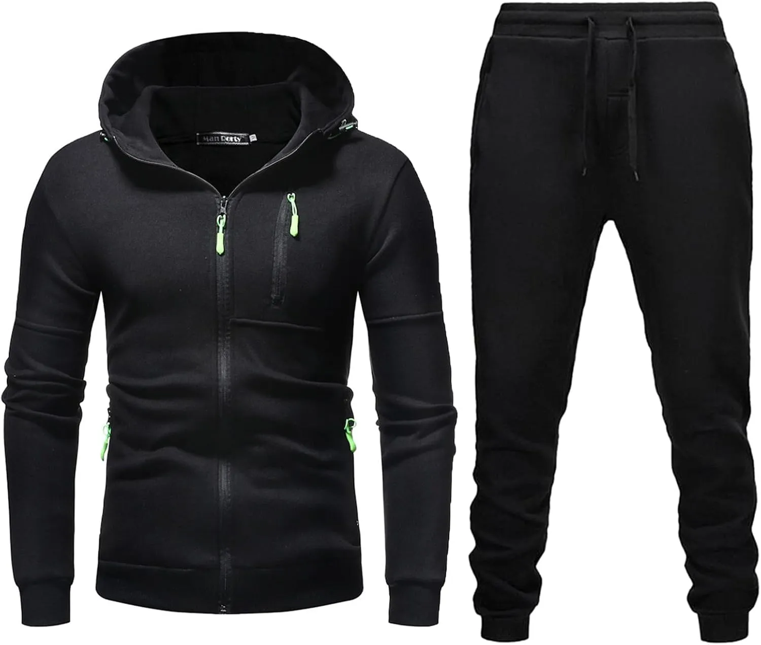 2023 Men's Tracksuit Set Winter 2 Piece Outfits Plus Size Full Zip Hoodie Jackets Sweatpants Sets Stylish Sport Sweatsuit