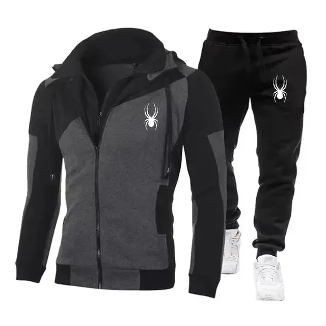 2024New Men's Autumn Winter Sets Zipper Hoodie Pants Pieces Casual Tracksuit Male Sportswear Brand Clothing Sweat Suit