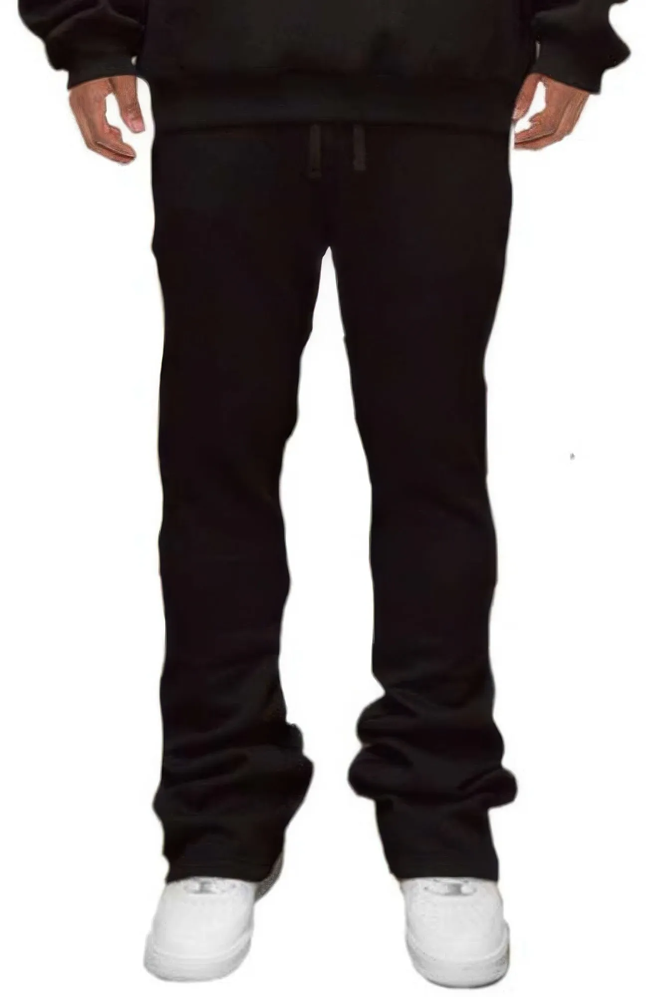 4 COLORS | Men's Solid Stacked Flared Sweat Pants