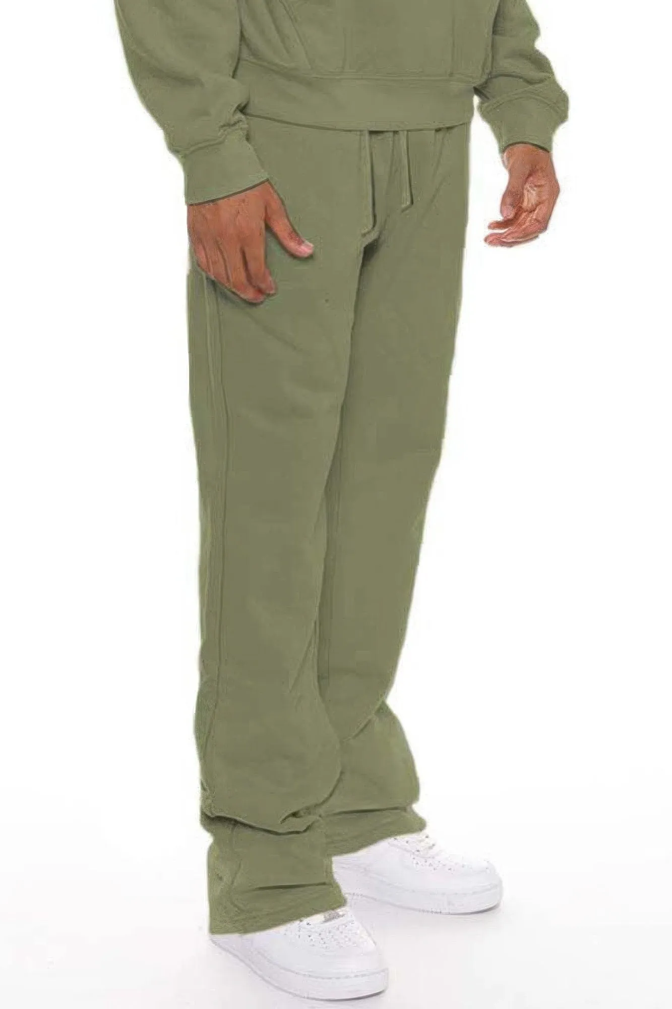 4 COLORS | Men's Solid Stacked Flared Sweat Pants
