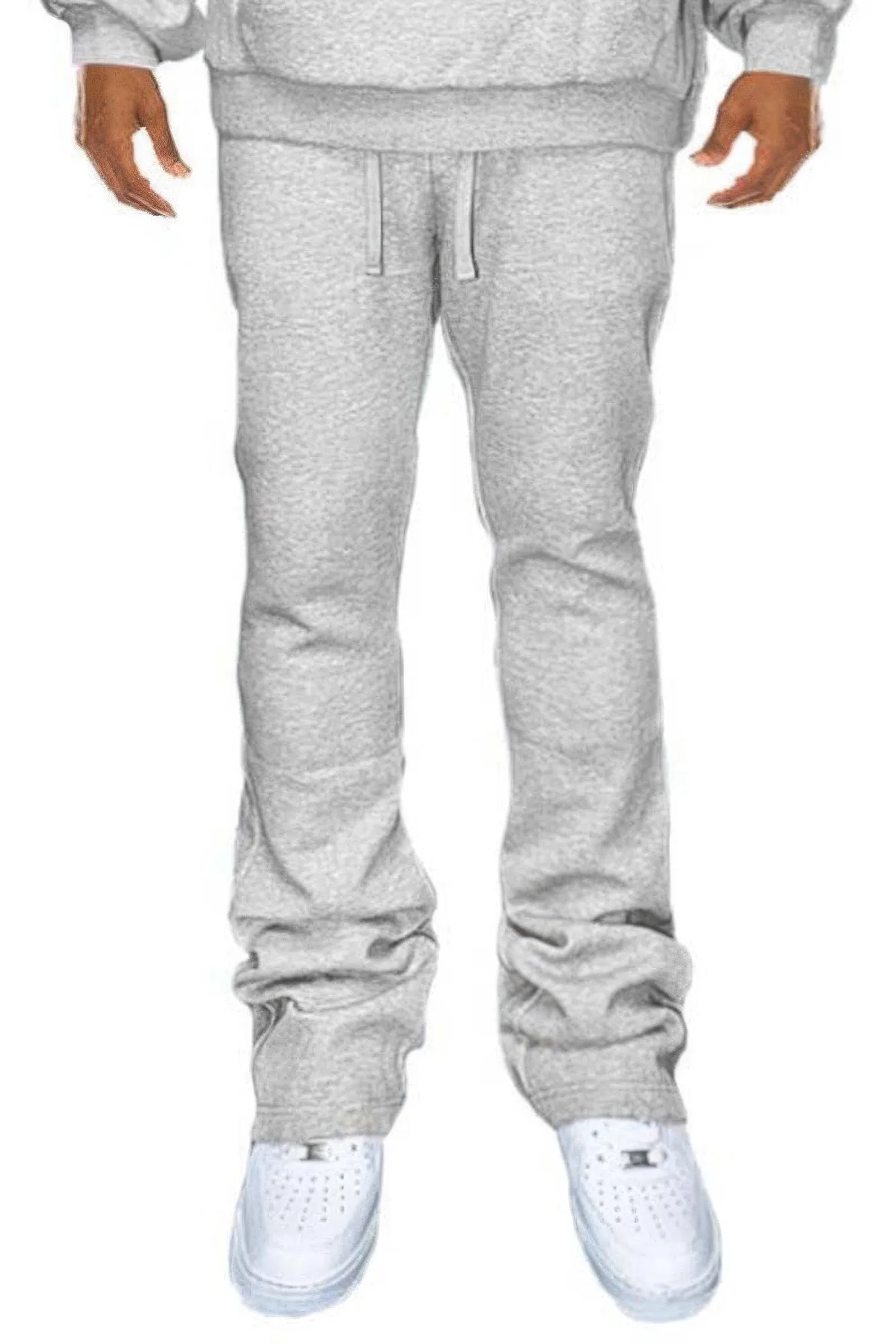 4 COLORS | Men's Solid Stacked Flared Sweat Pants