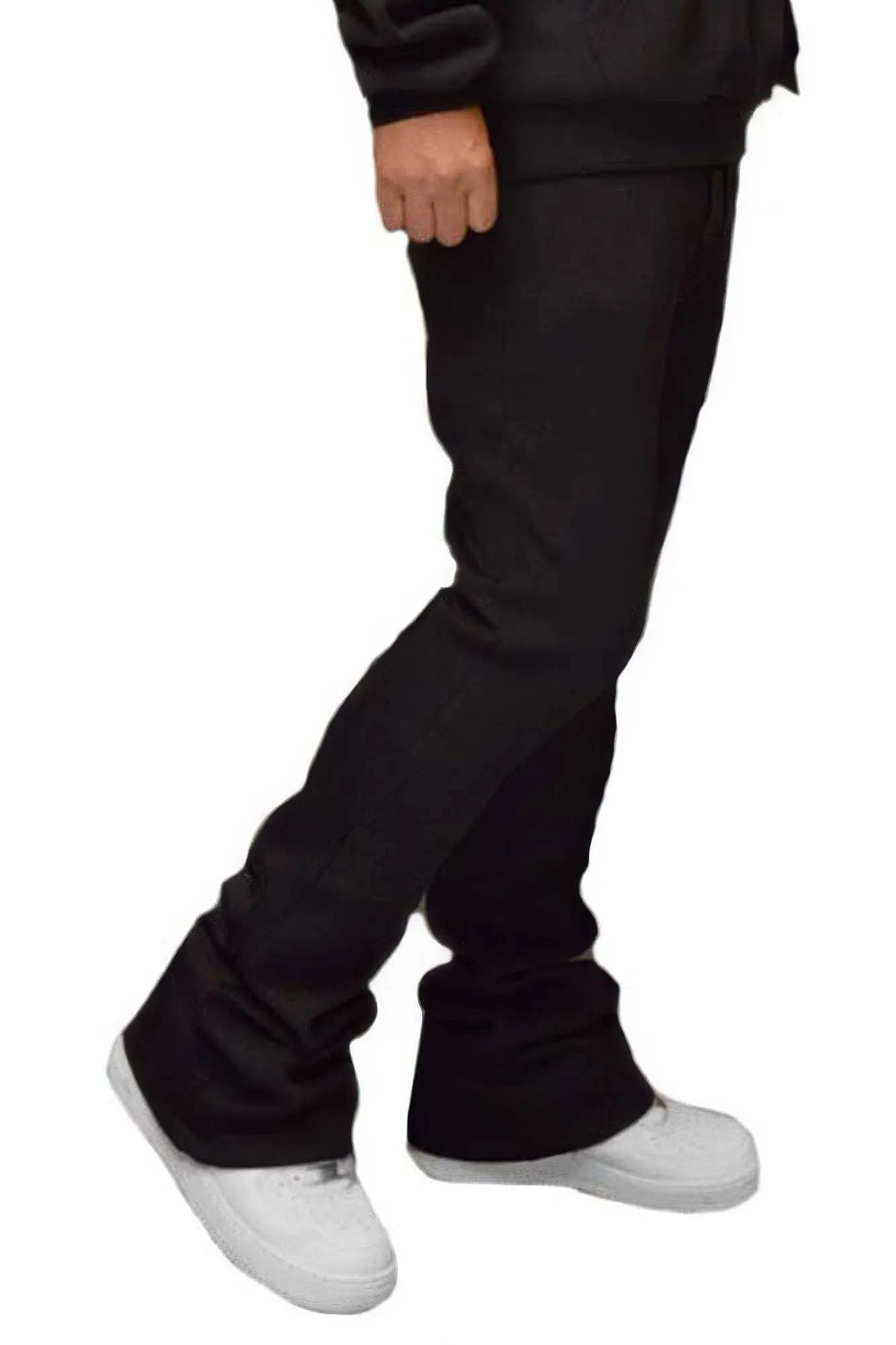 4 COLORS | Men's Solid Stacked Flared Sweat Pants