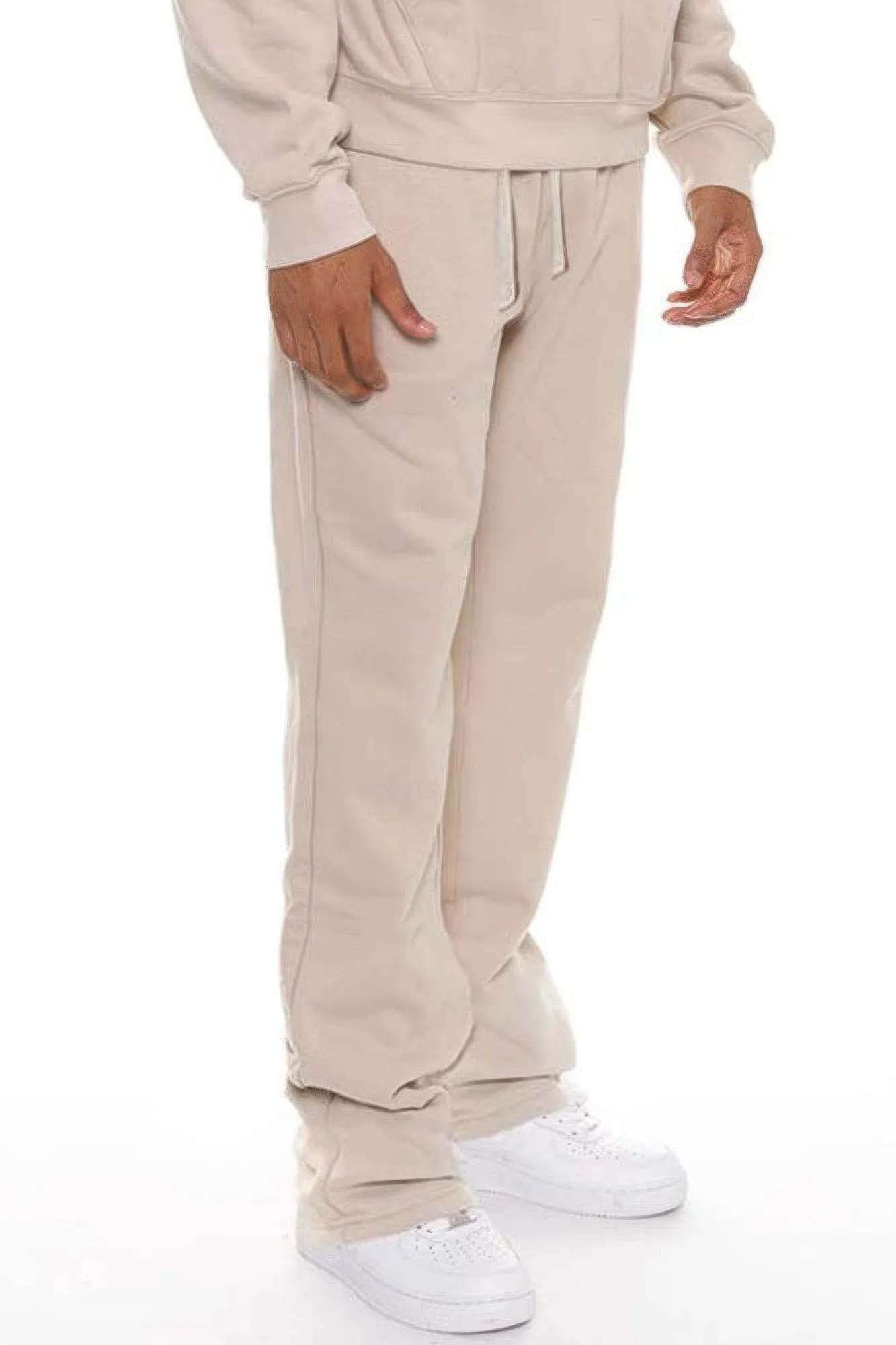 4 COLORS | Men's Solid Stacked Flared Sweat Pants