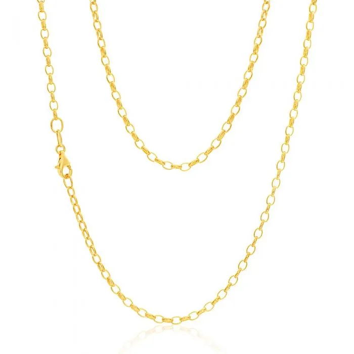 9ct Yellow Solid Gold Enticing Belcher Chain