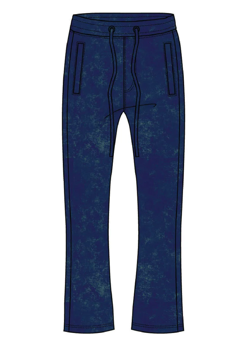 Acid Washed Fleece Stacked Pants | RINGSPUN