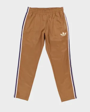 Adidas Men's Sand Coloured Tracksuit Bottoms - L