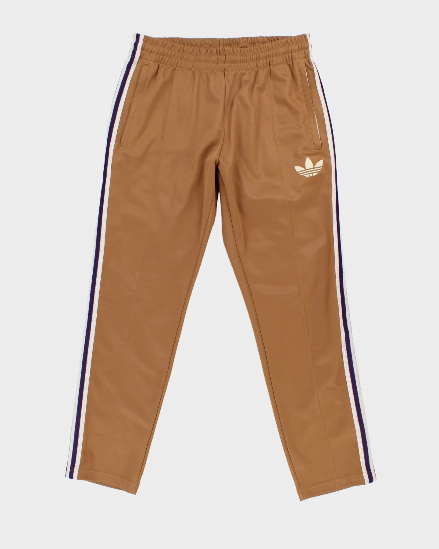 Adidas Men's Sand Coloured Tracksuit Bottoms - L