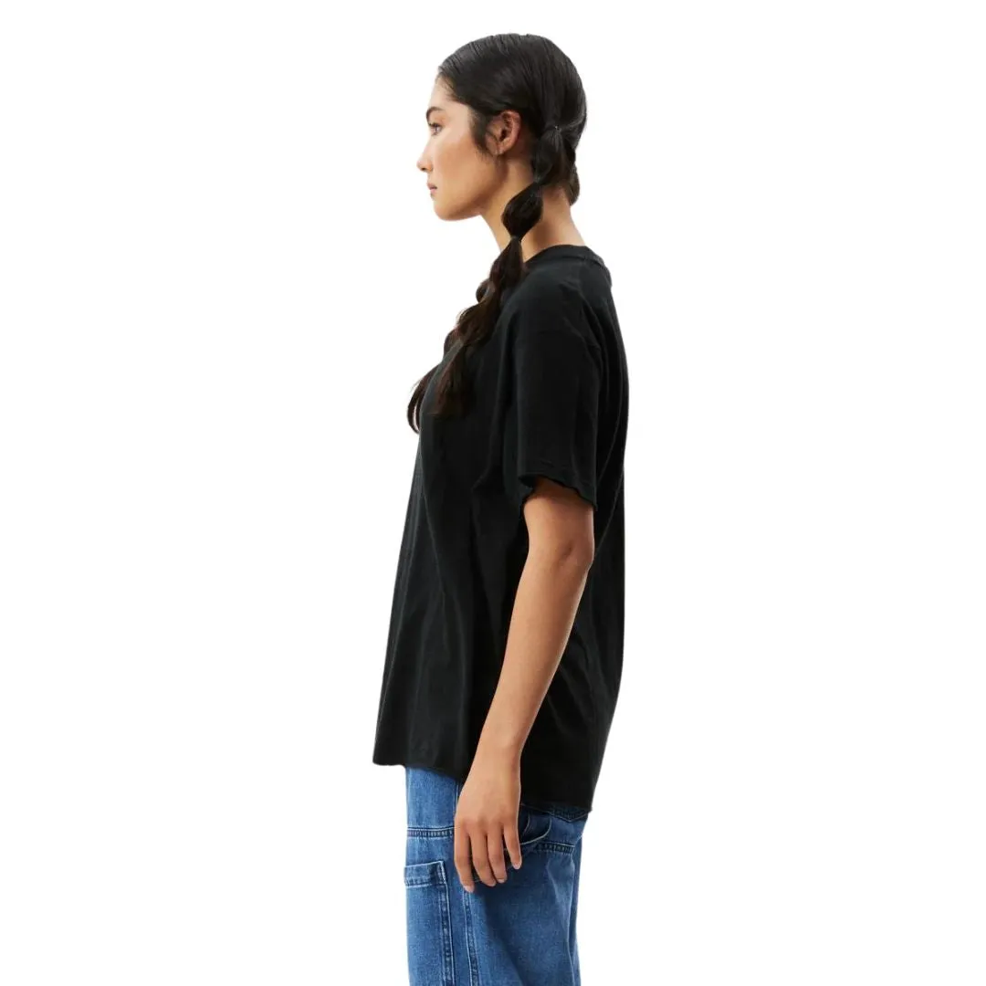 Afends Womens Slay Hemp Oversized T-Shirt - Black