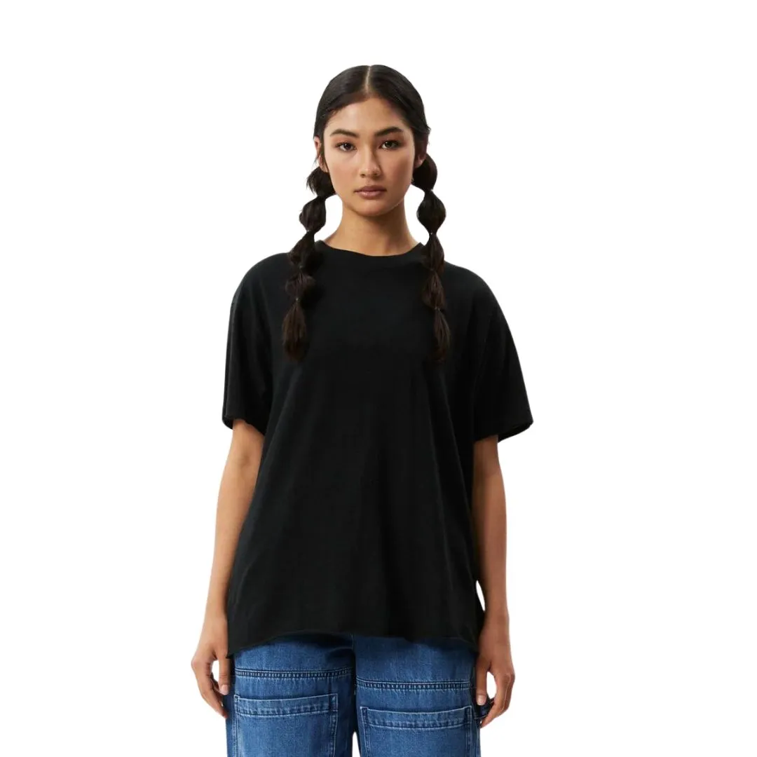 Afends Womens Slay Hemp Oversized T-Shirt - Black
