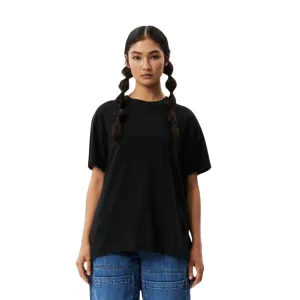 Afends Womens Slay Hemp Oversized T-Shirt - Black