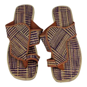 African Raffia Fibers Men's Sandals Size 11.5