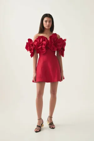 Aje Etta Mini Dress in Scarlet Red Size 8