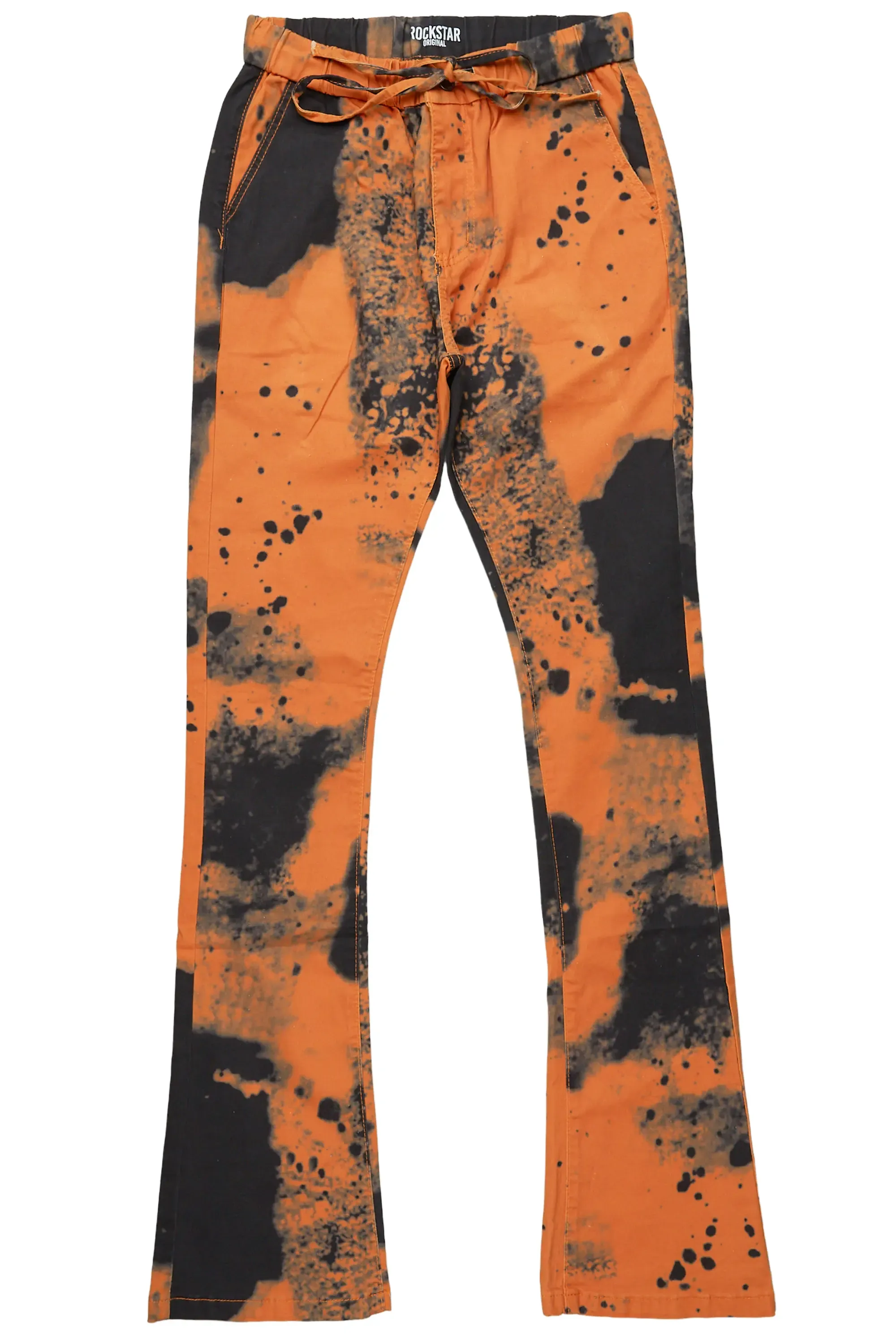 Alam Orange Stacked Flare Pant