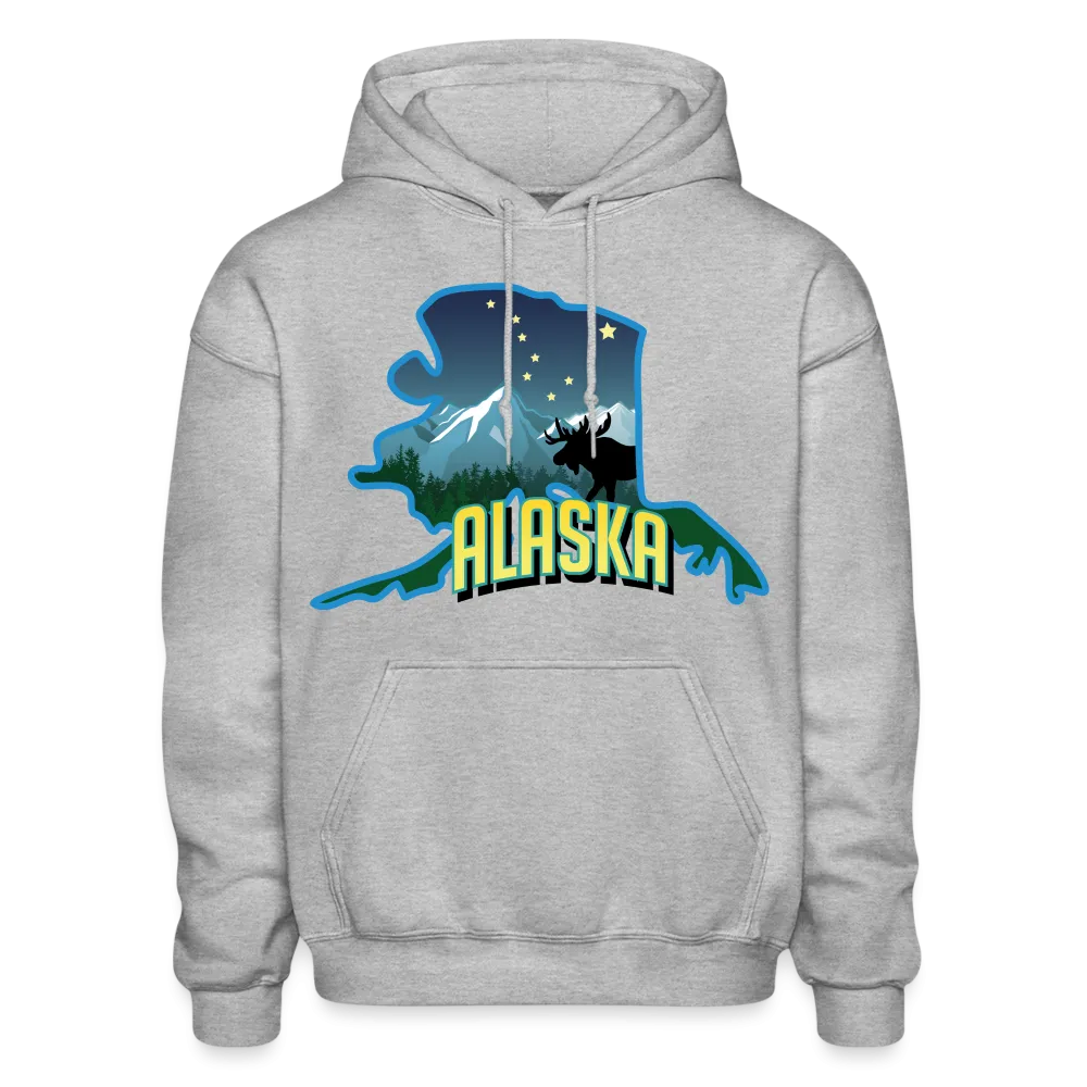 Alaska Whimsical State Logo Heavy Blend Adult Hoodie