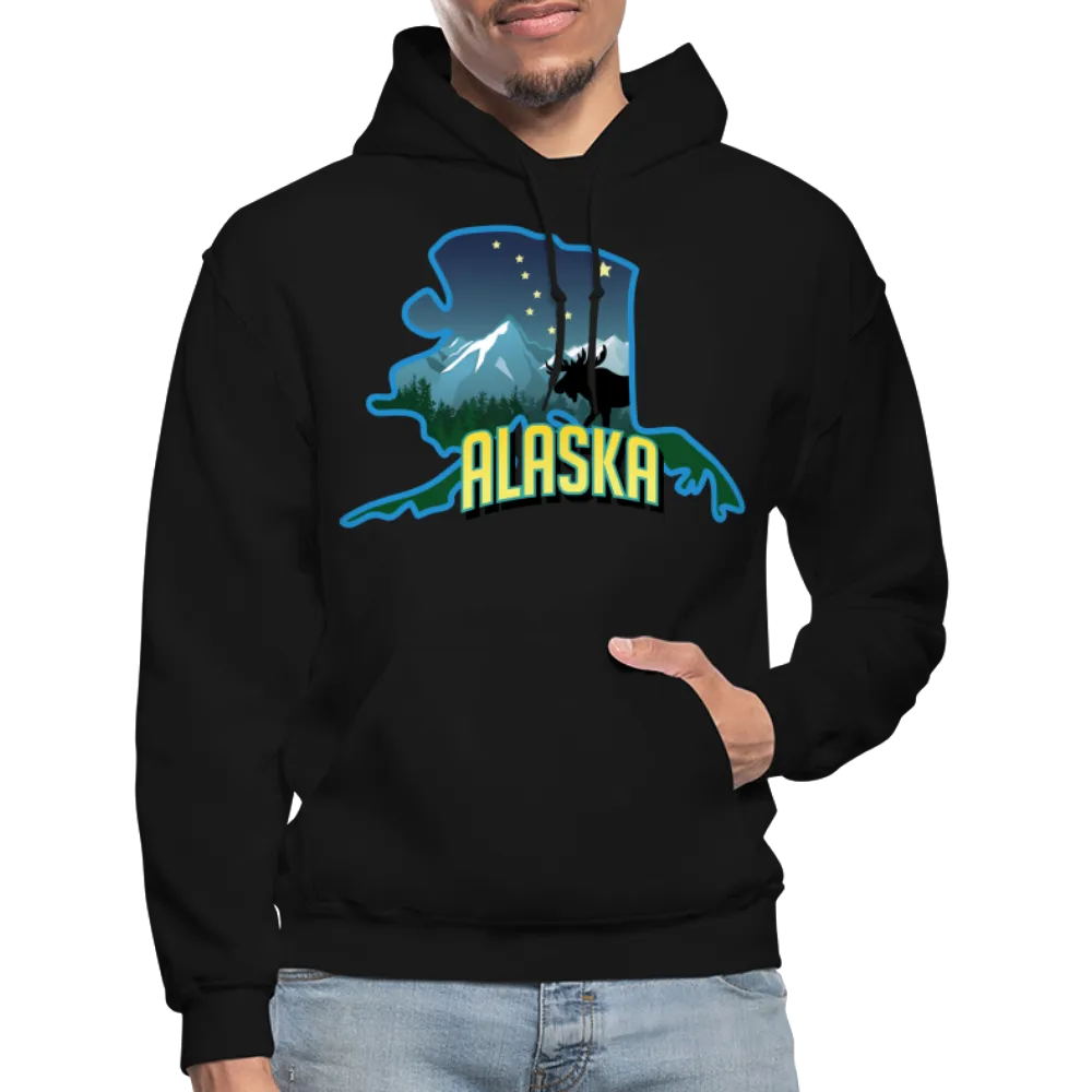 Alaska Whimsical State Logo Heavy Blend Adult Hoodie