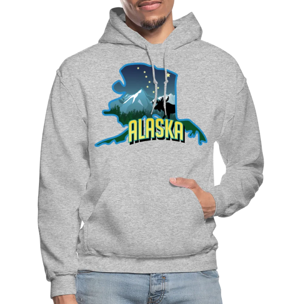 Alaska Whimsical State Logo Heavy Blend Adult Hoodie
