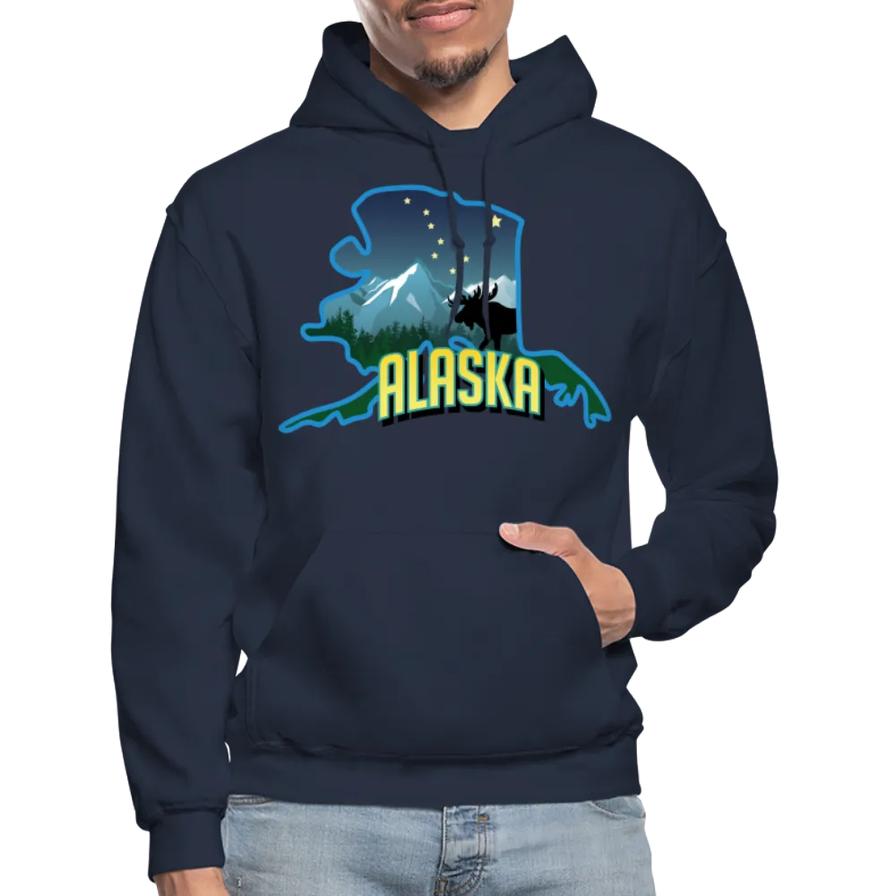 Alaska Whimsical State Logo Heavy Blend Adult Hoodie