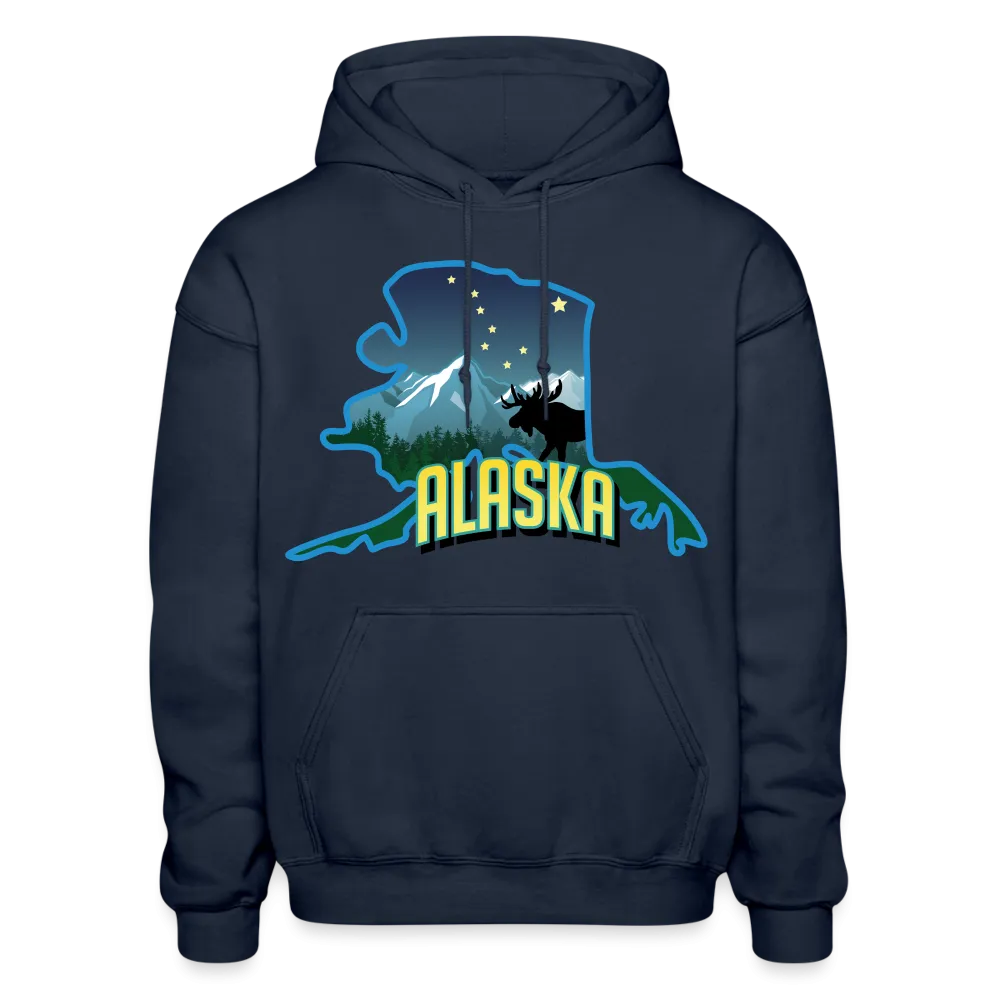 Alaska Whimsical State Logo Heavy Blend Adult Hoodie