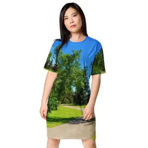 All-Over T-Shirt Dress - Calgary in the Summer